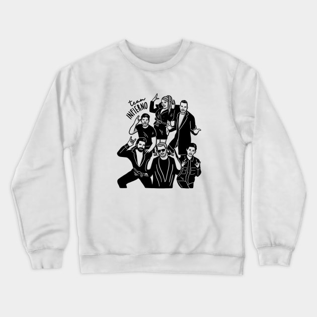 Team Infierno Crewneck Sweatshirt by labemolsketch